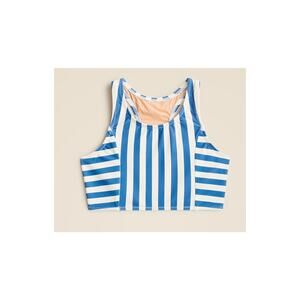 NWT J. Crew crewcuts Panel Swim Top 6 7 Blue White Bikini CA520 Girls